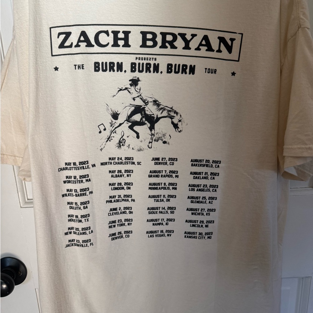 Zach Bryan Burn, Burn, Burn Tour T Shirt
